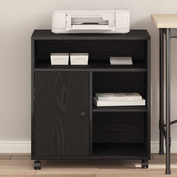 vidaXL Soporte para Impresora Roble negro 60 x 50 x 67 cm