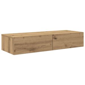 vidaXL Estanter&iacute;a de pared con cajones madera de contrachapada