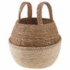 vidaXL Maceta con asas Blanco &Oslash; 22 x 20 cm 100% Hierba marina