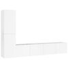 vidaXL Set de muebles de TV 4 pzas madera contrachapada blanco brillo