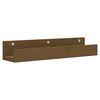 vidaXL Estantes de pared 2 uds madera de pino marrón miel 50x12x9 cm