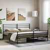 vidaXL Estructura cama sin colchón con estribo metal negro 180x200 cm