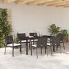 vidaXL Conjunto de Comedor de Jard&iacute;n 7 pcs Marr&oacute;n y Negro