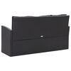 vidaXL Set muebles de jardín 6 piezas y cojines ratán sintético negro