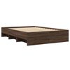 vidaXL Estructura de cama sin colch&oacute;n madera marr&oacute;n roble 120x200 cm