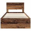 vidaXL Estructura de cama con cabecera Madera vieja 100 x 200 cm