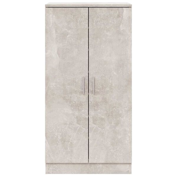 vidaXL Mueble zapatero madera contrachapada gris hormig&oacute;n 55x35x108 cm