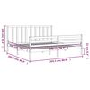vidaXL Estructura de cama con cabecero madera maciza negro 200x200 cm