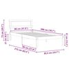 vidaXL Estructura de cama 80 x 200 cm Madera de pino macizo