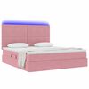 vidaXL Cama con almacenamiento y LED Rosa 180 x 200 cm Terciopelo