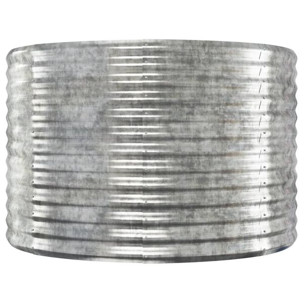vidaXL Jardinera arriate acero galvanizado plata 396x100x68 cm