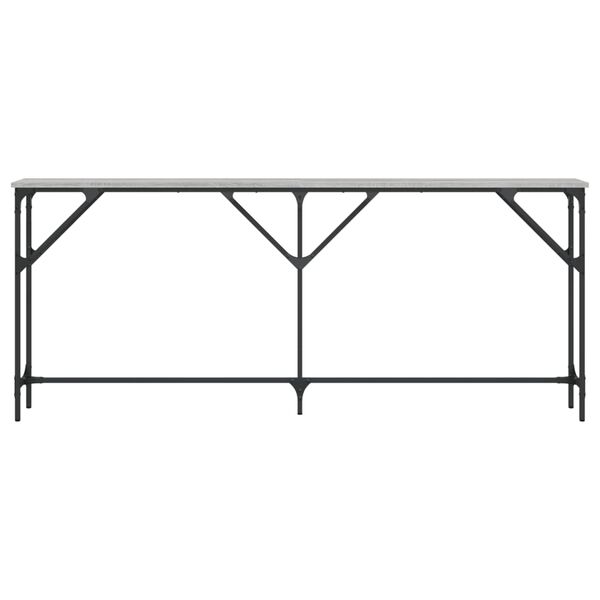 vidaXL Mesa consola madera de ingenier&iacute;a gris Sonoma 180x23x75 cm