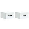 vidaXL Mesita de Noche de Pared con caj&oacute;n 2 pcs 34,5 x 33 x 20 cm