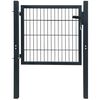 vidaXL Puerta de valla 2D (individual) Gris antracita 100x80 cm