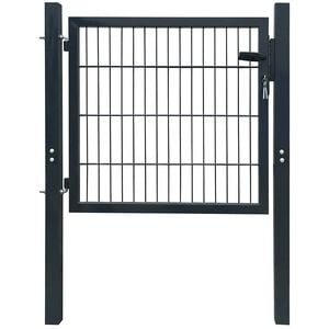 vidaXL Puerta de valla 2D (individual) Gris antracita 100x80 cm