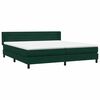 vidaXL Cama box spring con colch&oacute;n terciopelo verde oscuro 180x220 cm