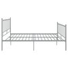 vidaXL Estructura de cama sin colch&oacute;n metal gris 200x200 cm