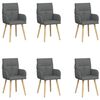 vidaXL Sillas de comedor 6 pcs Tela Gris oscuro 60 x 56 x 96 cm