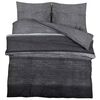 vidaXL Juego de funda n&oacute;rdica gris oscuro y negro 140x200 cm algod&oacute;n