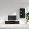 vidaXL Conjunto de mueble de TV FLORIN Negro Madera de ingenier&iacute;a
