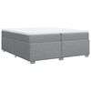 vidaXL Cama box spring con colch&oacute;n tela gris claro 200x200 cm