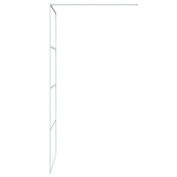 vidaXL Mampara de ducha vidrio ESG transparente blanco 90x195 cm