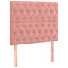 vidaXL Cama box spring con colch&oacute;n terciopelo rosa 100x200 cm
