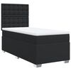 vidaXL Cama box spring con colchón cuero sintético negro 90x190 cm