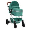 vidaXL Carrito de beb&eacute;s 2 en 1 de aluminio verde