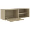 vidaXL Mueble de TV madera contrachapada color roble 120x34x37 cm