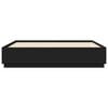 vidaXL Estructura de cama madera de ingeniería negra 200x200 cm