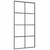 vidaXL Puerta corredera set herrajes vidrio ESG aluminio 102,5x205 cm