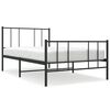 vidaXL Estructura cama sin colch&oacute;n con estribo metal negro 100x200 cm
