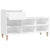 vidaXL Mueble zapatero madera contrachapada blanco 102x36x60 cm