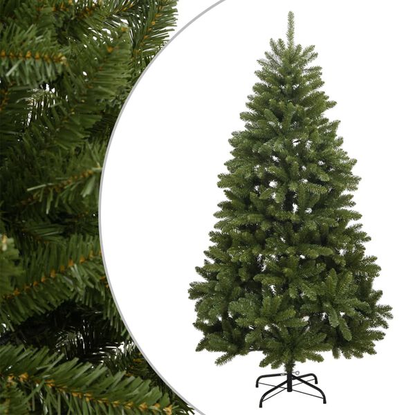 vidaXL &Aacute;rbol de Navidad artificial con bisagras y soporte verde 270 cm