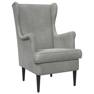 vidaXL sill&oacute;n Gris Claro Terciopelo