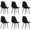 vidaXL Sillas de comedor 6 unidades negras PP