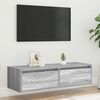 vidaXL Mueble de TV con luces LED sonoma gris 100X35,5x25 cm