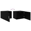 vidaXL Mueble de pared Roble negro 50 x 42.5 x 40 cm