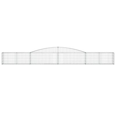 vidaXL Cesta de gaviones forma arco hierro galvanizado 400x30x40/60 cm