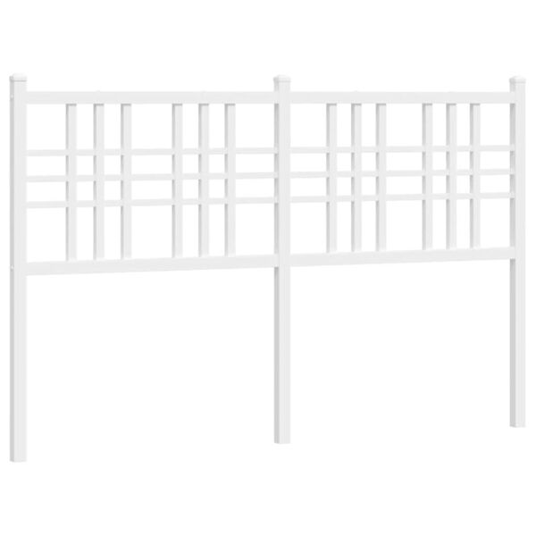 vidaXL Cabecero de repuesto de metal blanco 120 cm