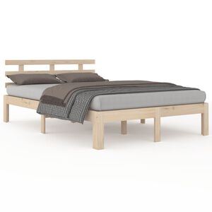 vidaXL Estructura de cama sin colch&oacute;n madera maciza 120x200 cm