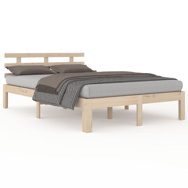 vidaXL Estructura de cama sin colchón madera maciza 120x200 cm