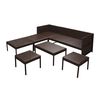 vidaXL Set muebles de jardín 6 piezas y cojines ratán sintético marrón
