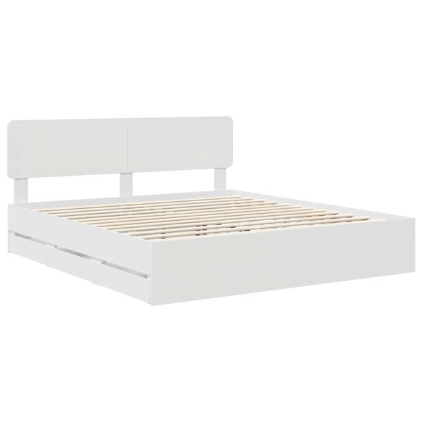 vidaXL Estructura de cama con caj&oacute;n 200 x 200 cm Madera de ingenier&iacute;a