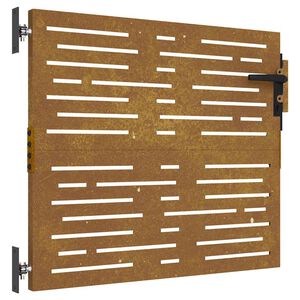 vidaXL Puerta de jard&iacute;n acero corten dise&ntilde;o cuadrado 85x100 cm