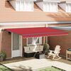 vidaXL Toldo Retr&aacute;ctil Manual Rojo 450 x 350 cm Poli&eacute;ster y Acero