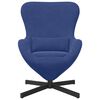 vidaXL Sill&oacute;n huevo Azul Polic&iacute;a 63 x 73 x 90 cm Terciopelo