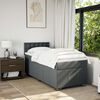 vidaXL Cama box spring con colch&oacute;n tela gris oscuro 90x190 cm