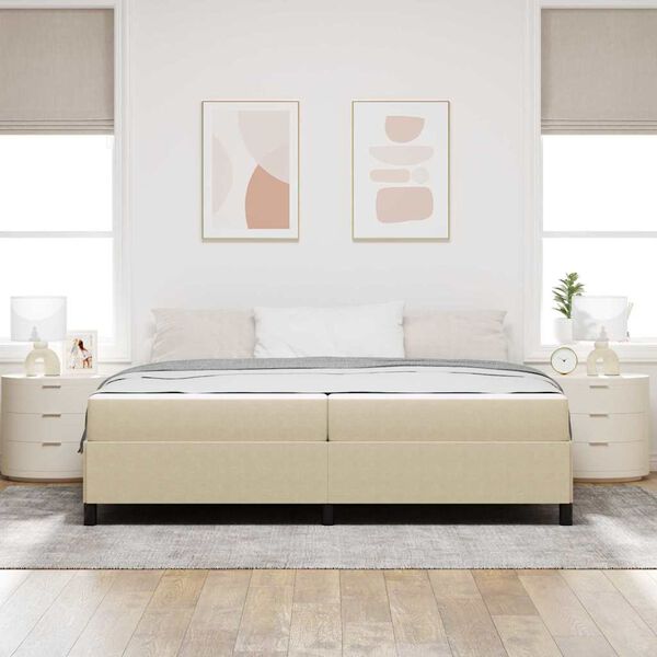 vidaXL Estructura de cama Verde Claro Gris 200 x 200 cm tela